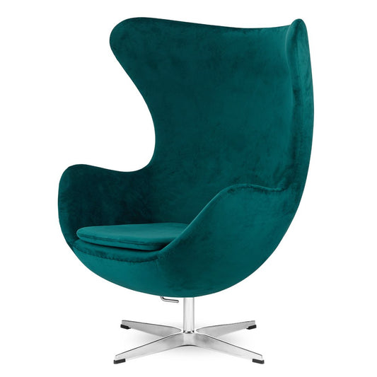 Krēsls Dot Design Treviso Jajo samta 85/113/76 cm jūras zils/hroms - N1 Home