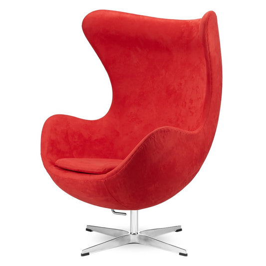 Krēsls Dot Design Treviso Jajo samta 85/113/76 cm sarkans/hroms - N1 Home