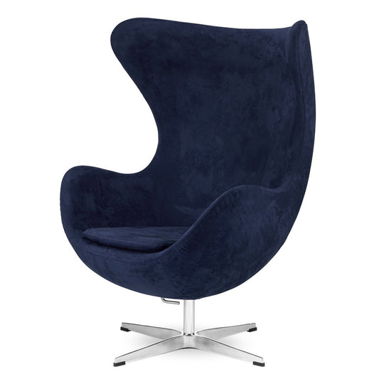 Krēsls Dot Design Treviso Jajo samta 85/113/76 cm tumši zils/hroms - N1 Home