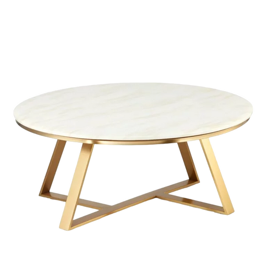 Kafijas galdiņs Dot Design Vinclar marmors 91x40 cm zelts - N1 Home