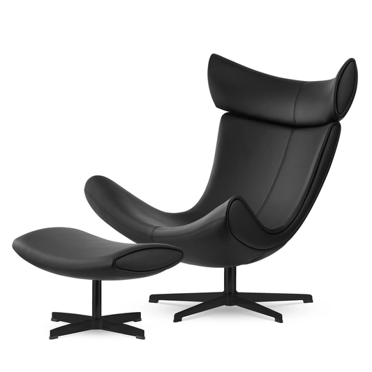 Krēsls Dot Design Larvik dabīgā āda melns 90x85x105 cm - N1 Home