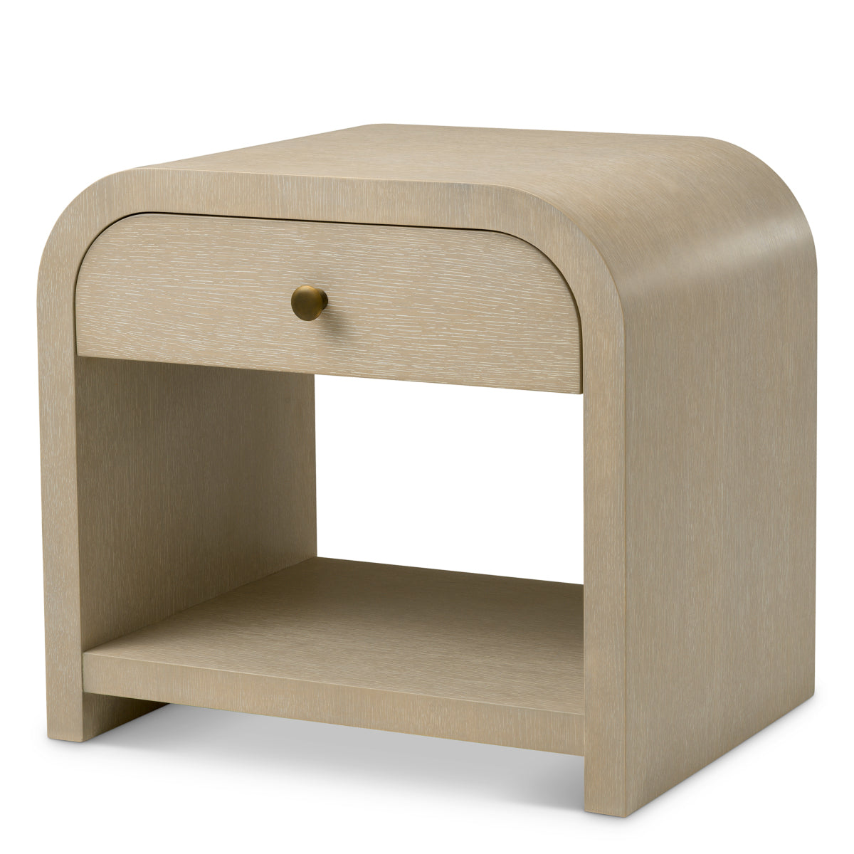 Naktsskapis Rhodes Eichholtz 60/46/55 cm Washed oak veneer/bronze finish