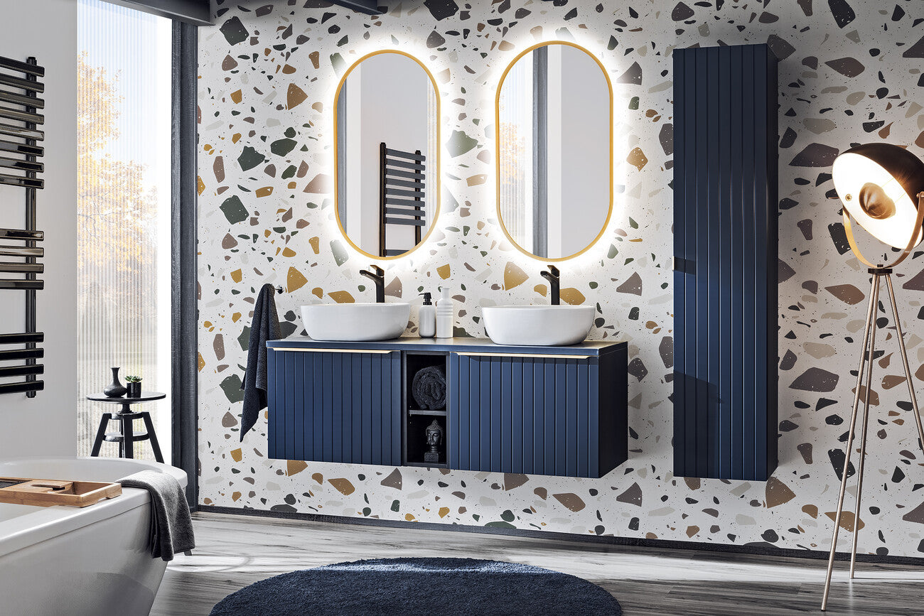 Vannas istaba skapīs Sant 35/160/33 cm zils - N1 Home