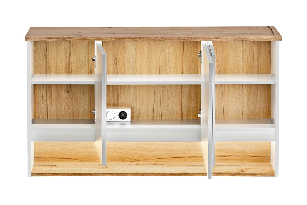 Vannas istabas skapīs ar spogulis Baho 120/70/25 cm balts - N1 Home