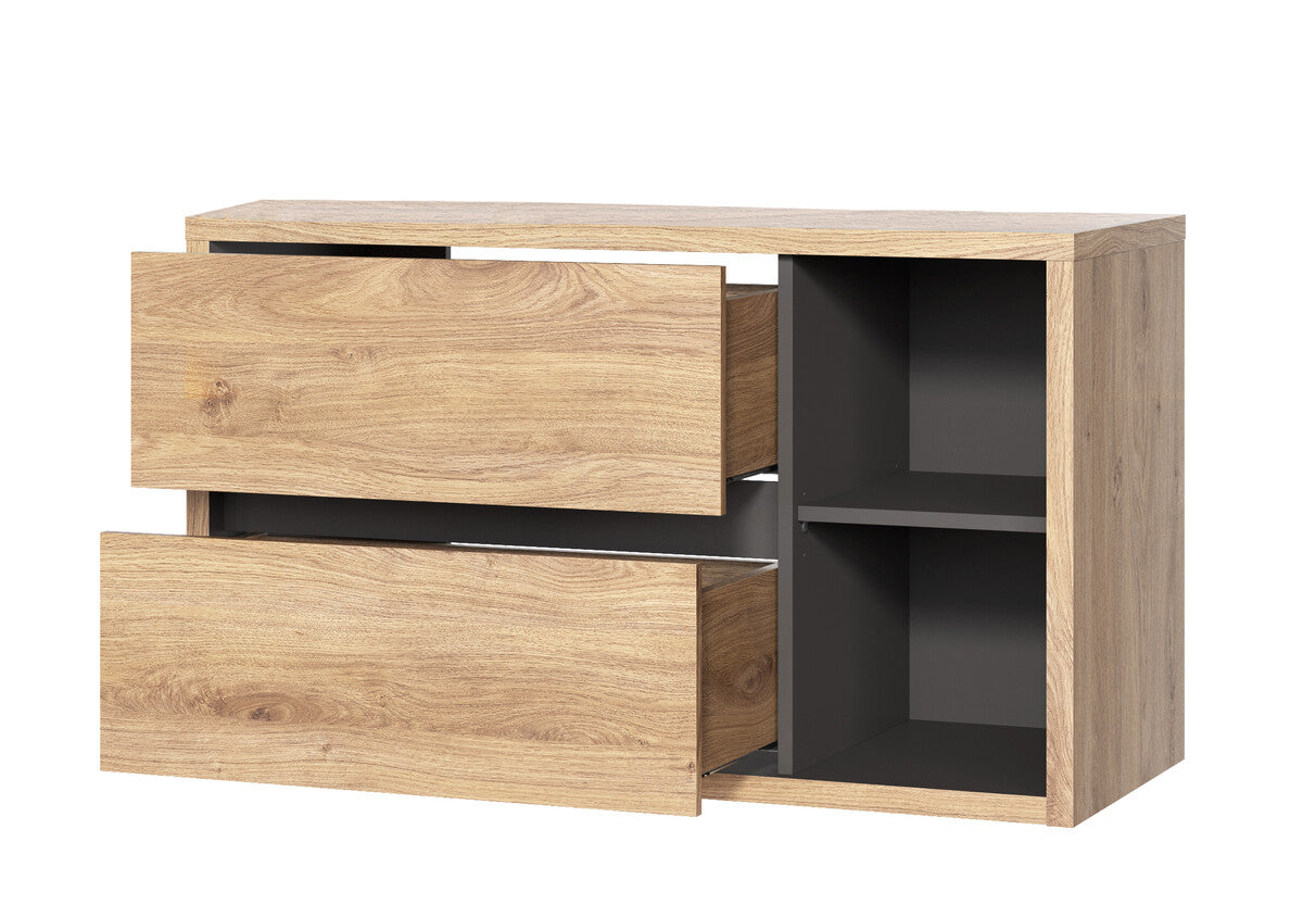 Vannas istabas izlietnes skapīs Devi 100/59/45 cm ozols/grafīts - N1 Home