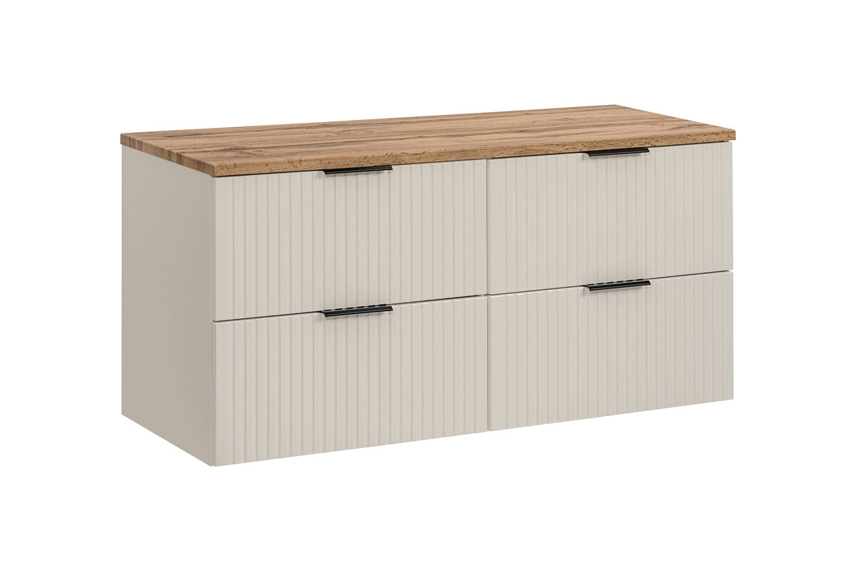 Vannas istabas mēbeļu komplekts Ade 120/60/46 cm kašmirs/votan ozols - N1 Home