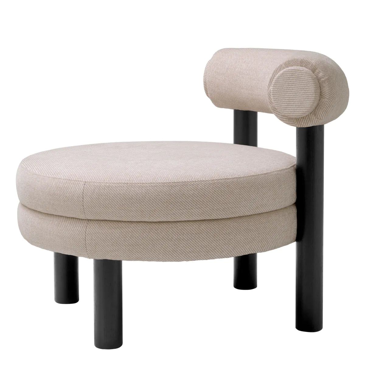 Krēsls Zoey Eichholtz 80/70/65 cm Fisher sand | black legs - N1 Home