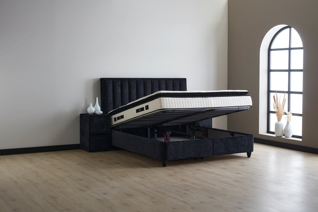 Gulta Camu 90;120;140;160;180;200/200 cm melns - N1 Home