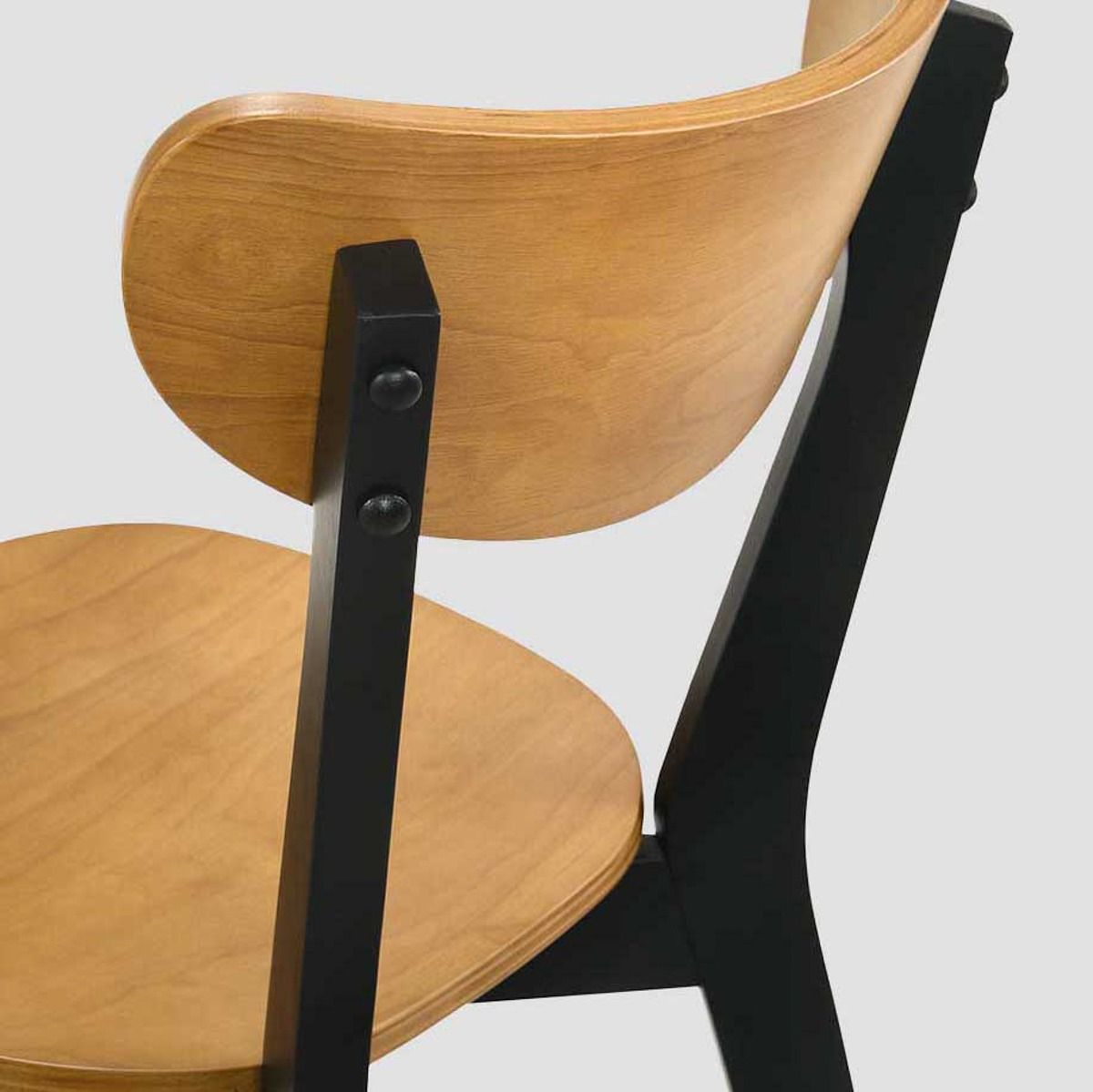 Krēsls Veri 54/46/75 cm melns/dabīgs