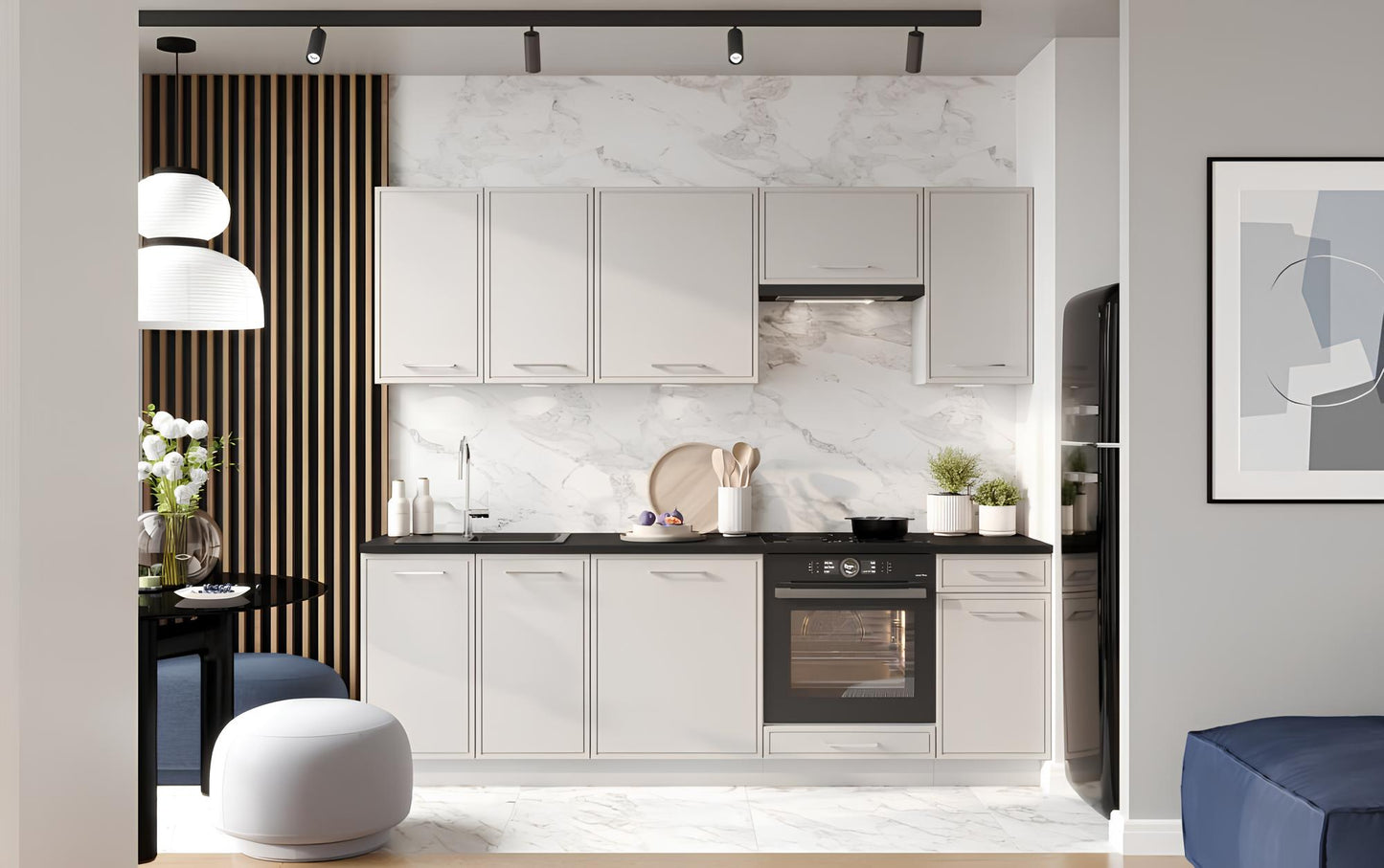 Virtuves zemāks skapis Brit 80/60/82 cm bēšs - N1 Home