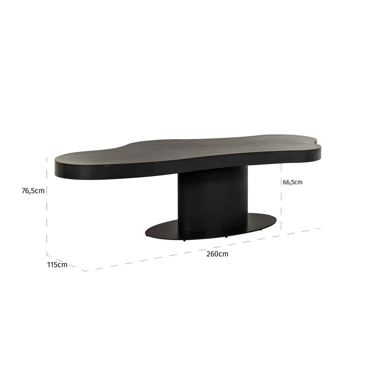 Galds Bogor Richmond Interiors 225;260/76/115 cm dark coffee