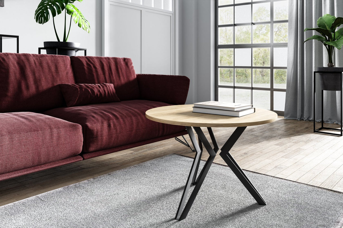 Kafijas galdiņš Lok 75/50 cm ozols - N1 Home