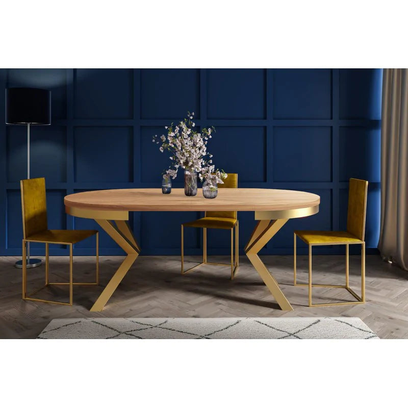 Galds Narv zelts 100/176 cm; 120/196 cm Amatniecības zelta ozols - N1 Home