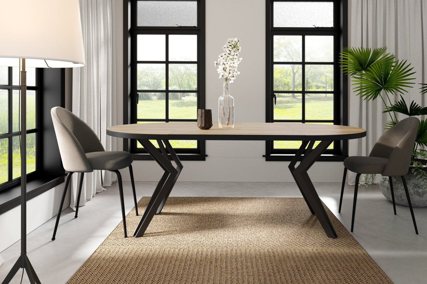 Galds Gors 100-176/76 cm craft ozols - N1 Home