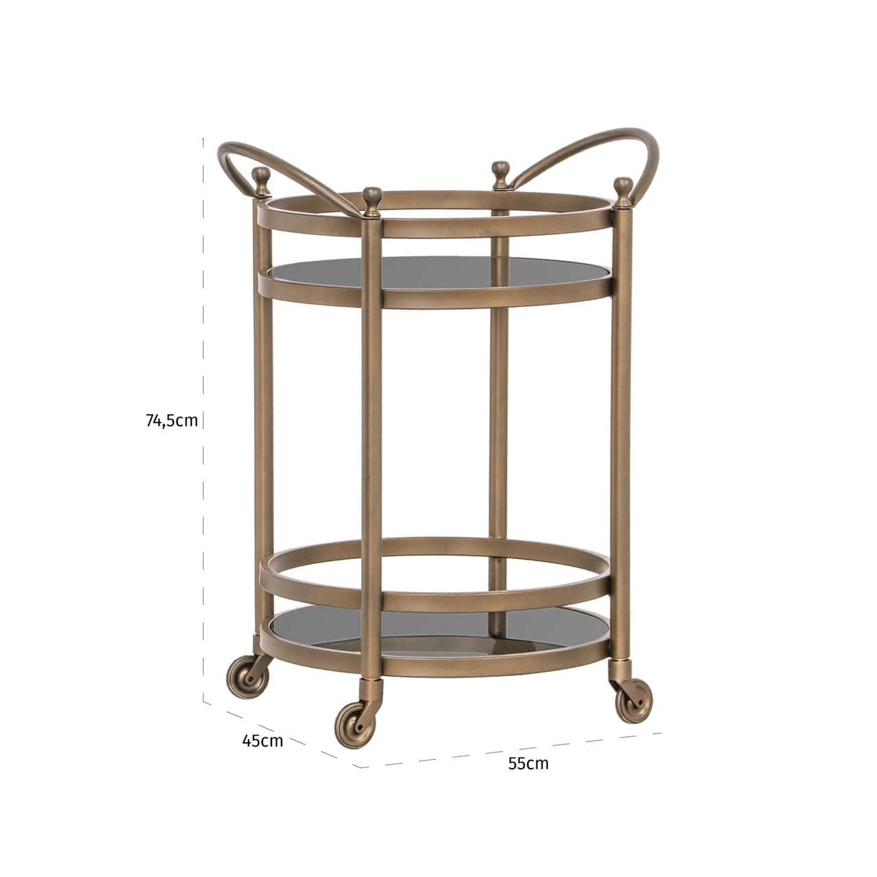 Kafijas galds Hendricks Richmond Interiors 55/74/45 cm brushed gold