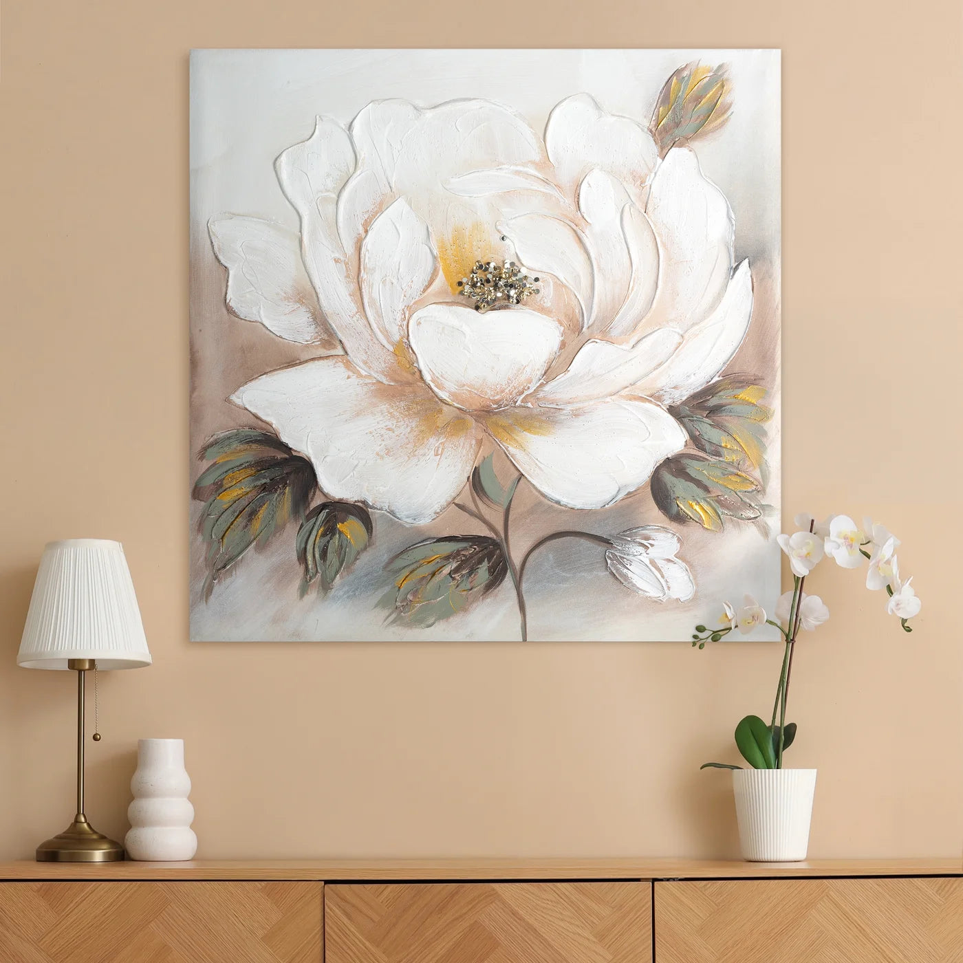 Glezna Flower S 60/60 cm balts - N1 Home