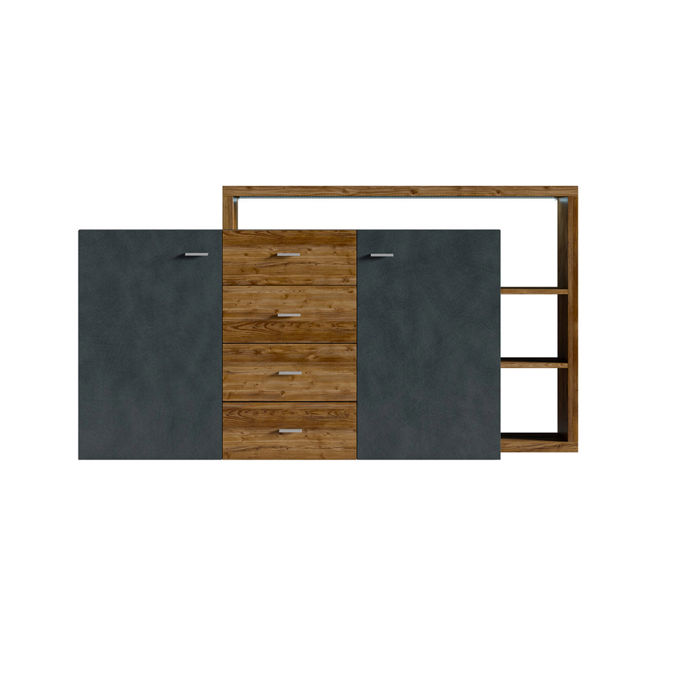 Kumode Botas 180/98/37 cm ābele/egle - N1 Home