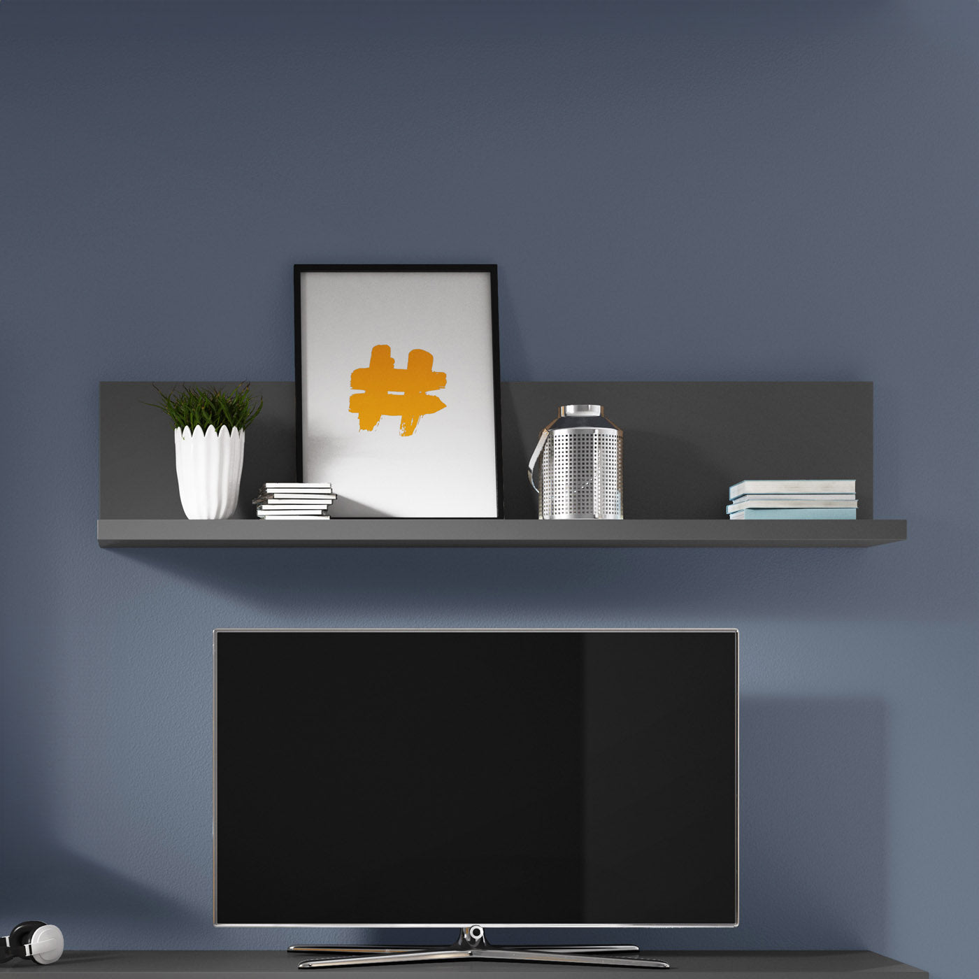 Sienas plaukts Botas 150/24/32 cm antracīts