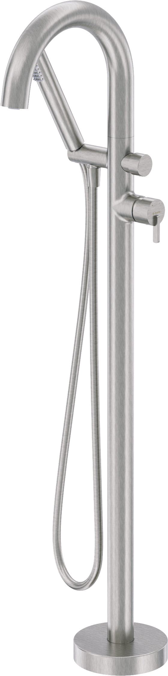 Vannas maisītājs, brīvi stāvošs, ar dušas komplektu Silia 150 cm matēts tērauds - N1 Home