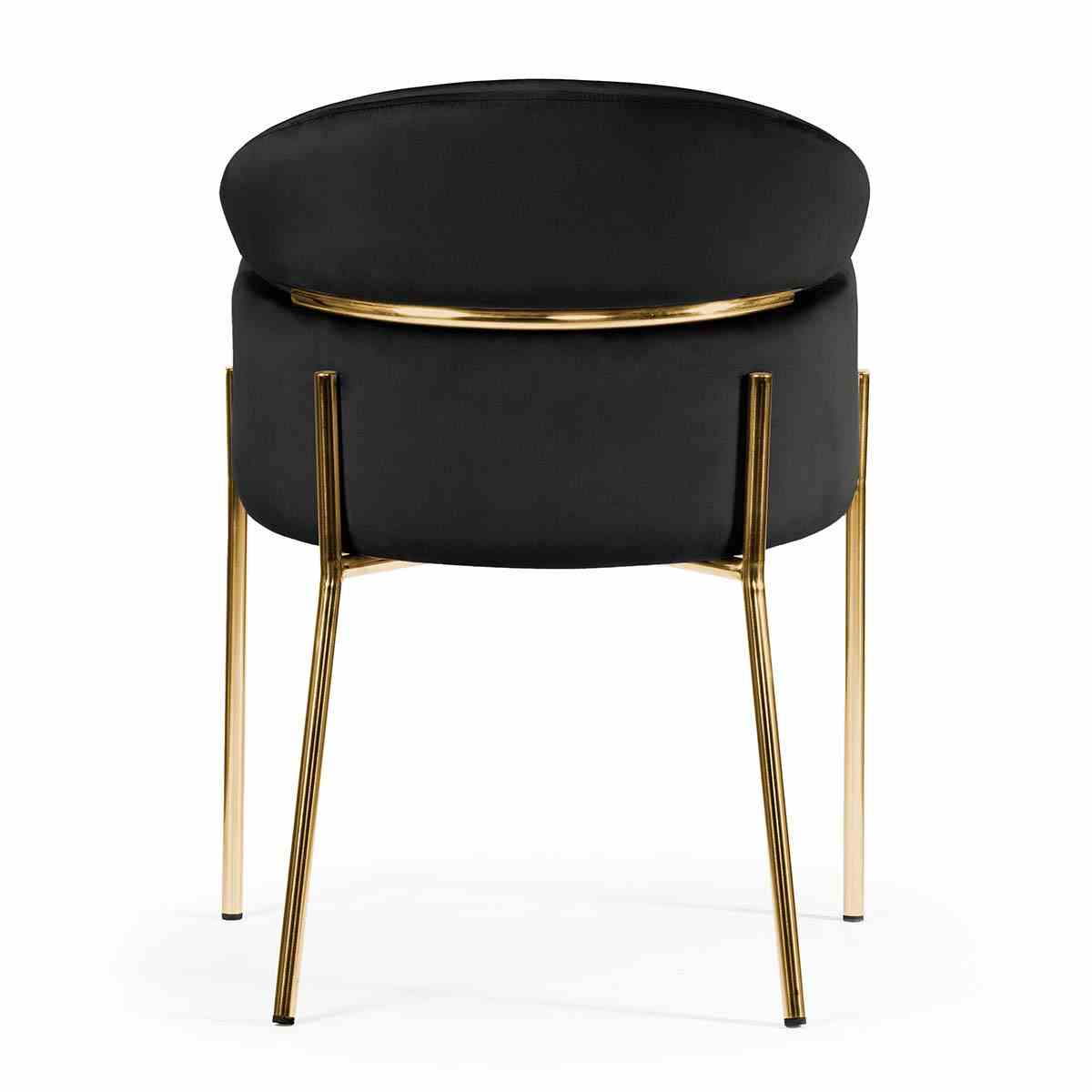 BREDA krēsls melns / zelta kāja