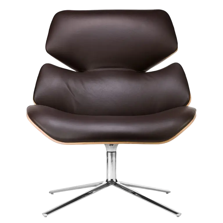 Krēsls Dot Design Bari Lounge dabīga āda 81x96x51 cm brūns - N1 Home