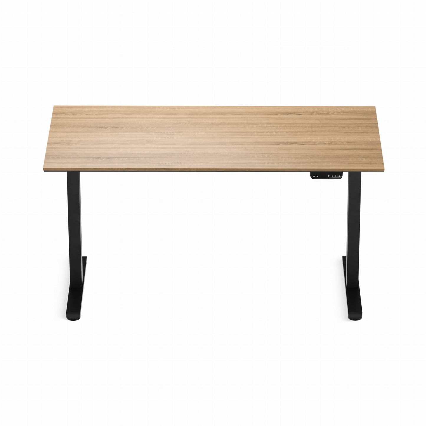 Biroja galds Flo 67/138 cm melns/sonoma ozols - N1 Home