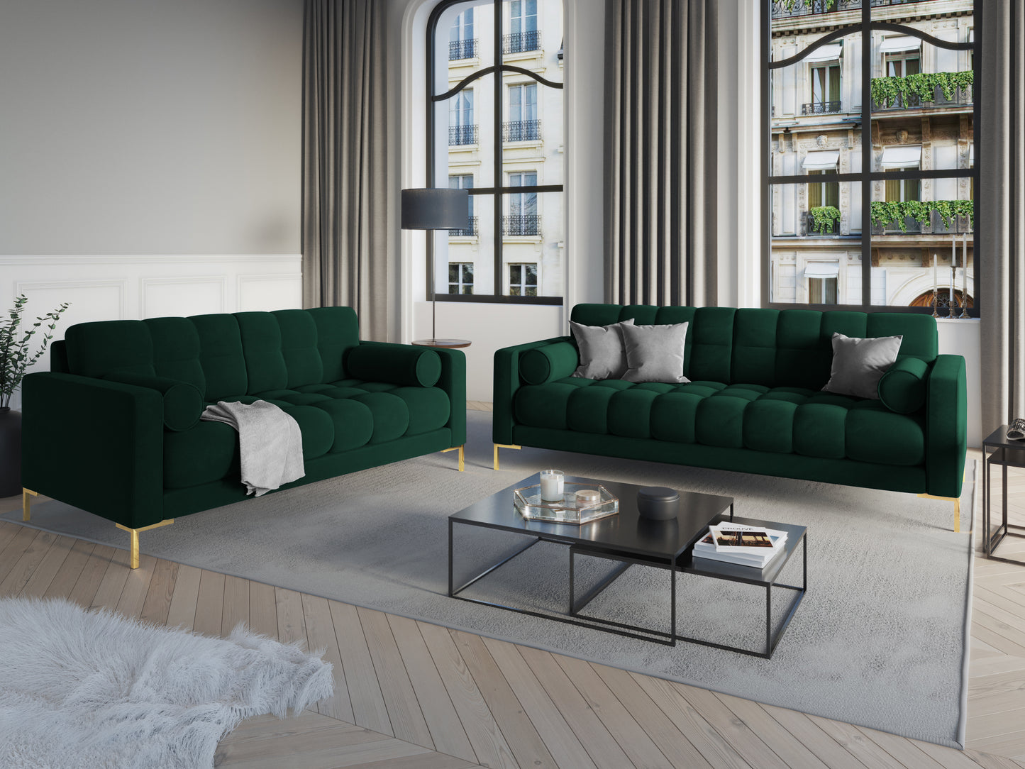 Dīvāns Cosmopolitan Design Bali 177x92x75 cm tumši zaļs - N1 Home