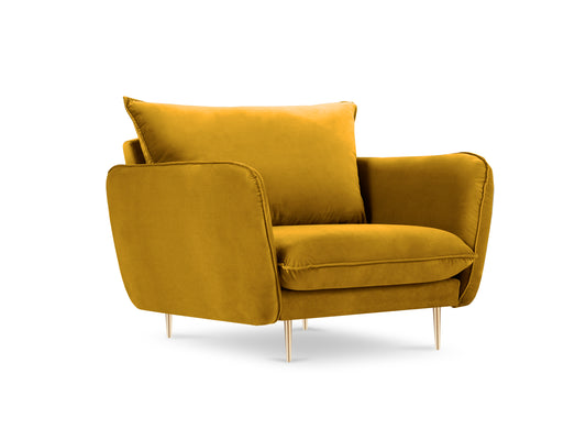 Atzveltnes krēsls Cosmopolitan Design  Vienna 97x94x95 cm sinepes - N1 Home