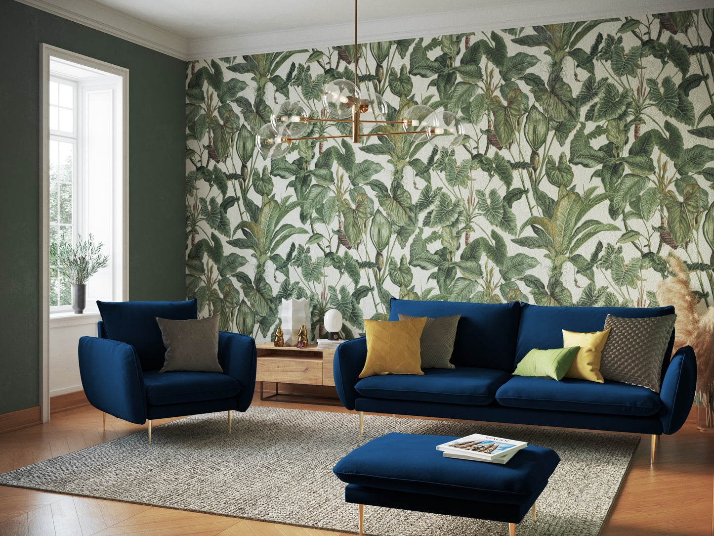 Atzveltnes krēsls Cosmopolitan Design Vienna 97x94x95 cm zils - N1 Home