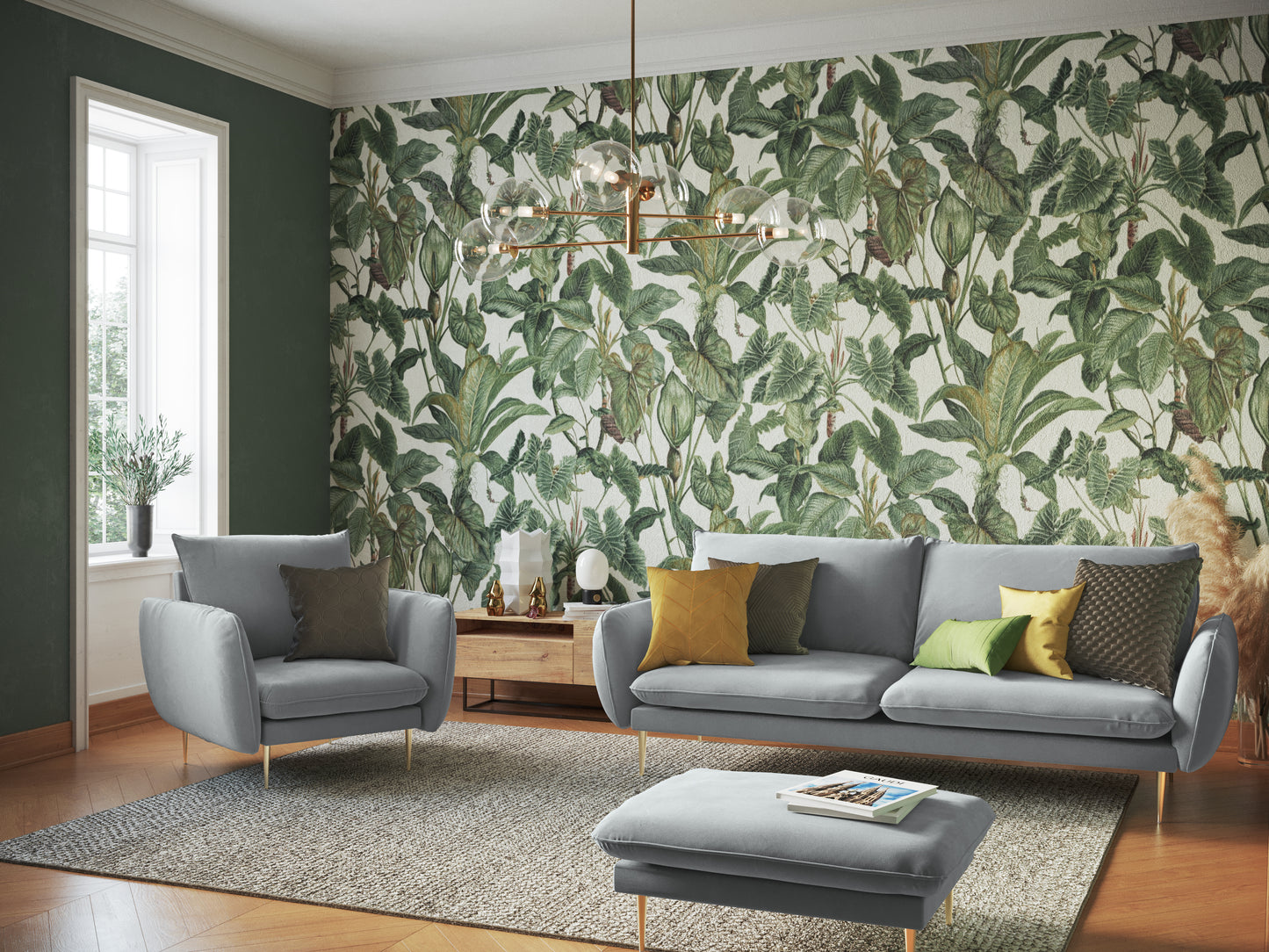 Atzveltnes krēsls Cosmopolitan Design Vienna 97x94x95 cm gaiši pelēks - N1 Home