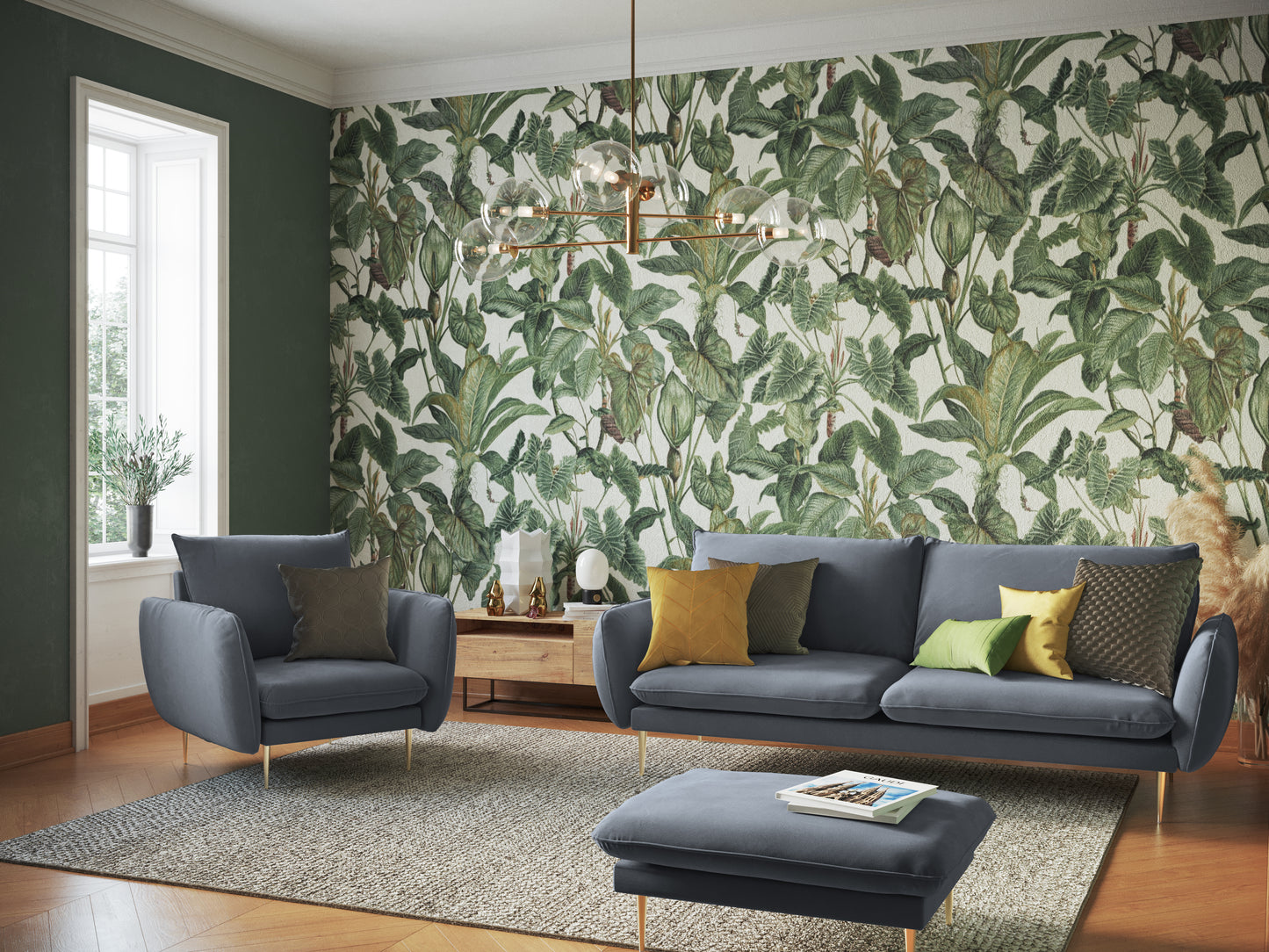 Atzveltnes krēsls Cosmopolitan Design Vienna 97x94x95 cm pelēks - N1 Home