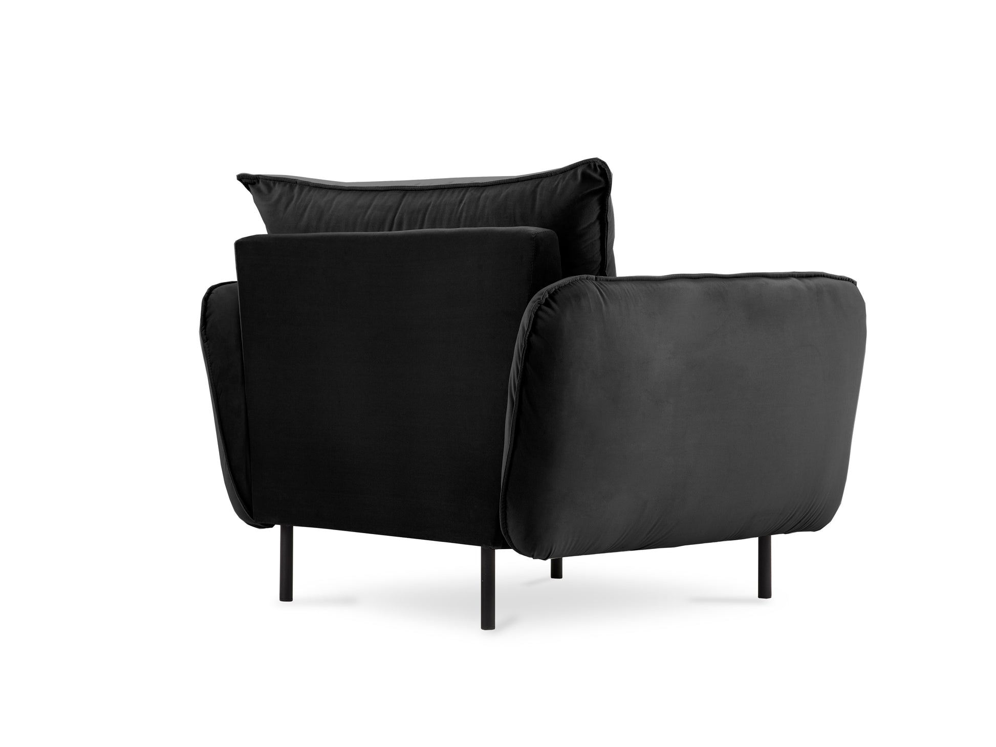 Atzveltnes krēsls Cosmopolitan Design Vienna samta 97x94x95 cm melns - N1 Home
