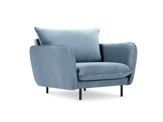 Atzveltnes krēsls Cosmopolitan Design Vienna samta 97x94x95 cm gaiši zils - N1 Home