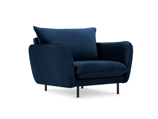 Atzveltnes krēsls Cosmopolitan Design Vienna samta 97x94x95 cm zils - N1 Home