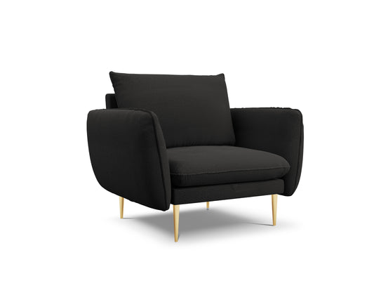 Atzveltnes krēsls Cosmopolitan Design Vienna bukle 97x94x95 cm melns - N1 Home