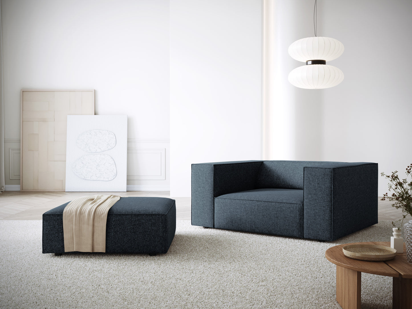 Sols Cosmopolitan Design Arendal 102x80x40 cm tumši zils - N1 Home