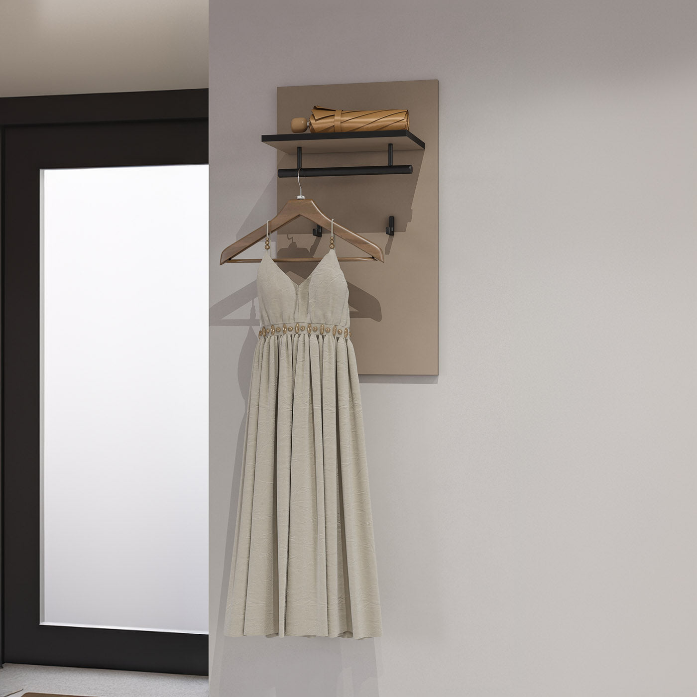 Sienas panelis ar āķiem Krosit kolekcija 40/70/20 cm congo