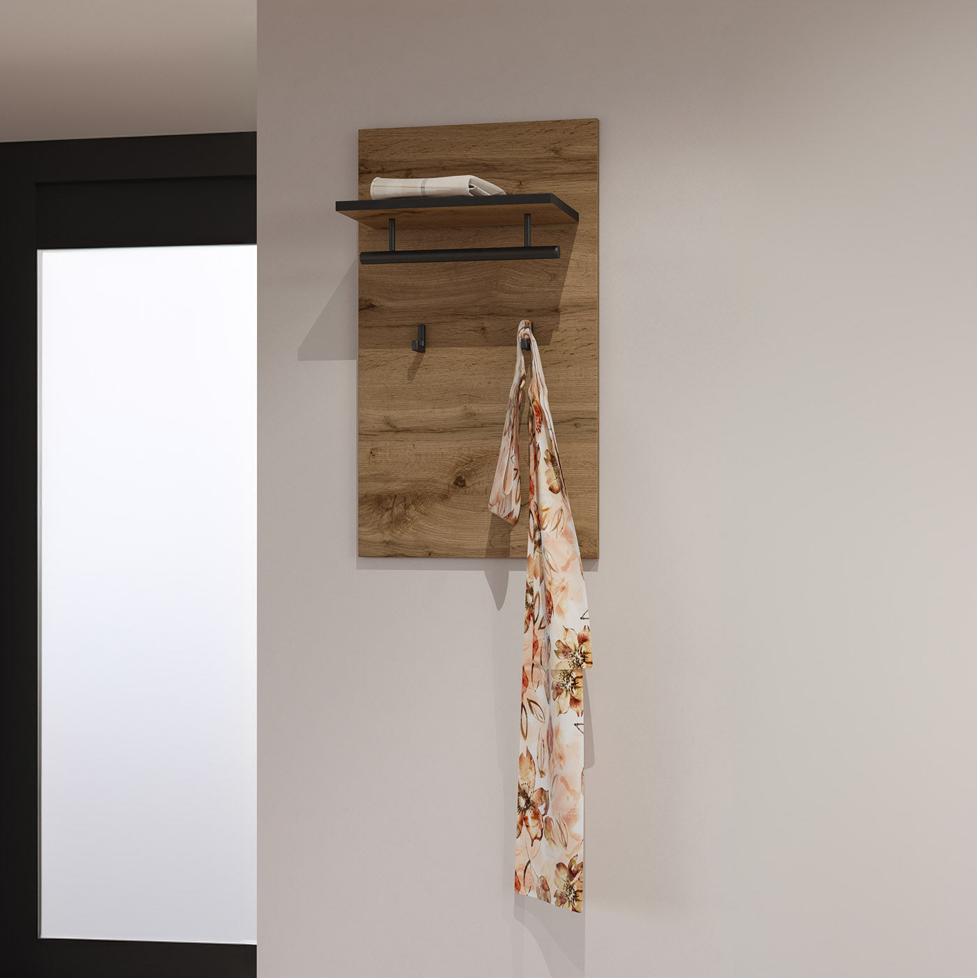 Sienas panelis ar āķiem Krosit kolekcija 40/70/20 cm Votan ozols