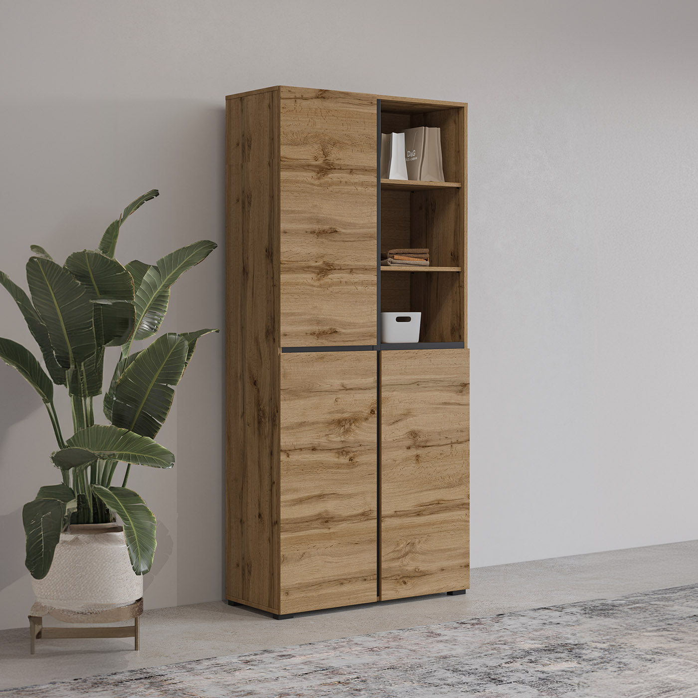 Skapis Krosit kolekcija 79/183/40 cm Votan ozols