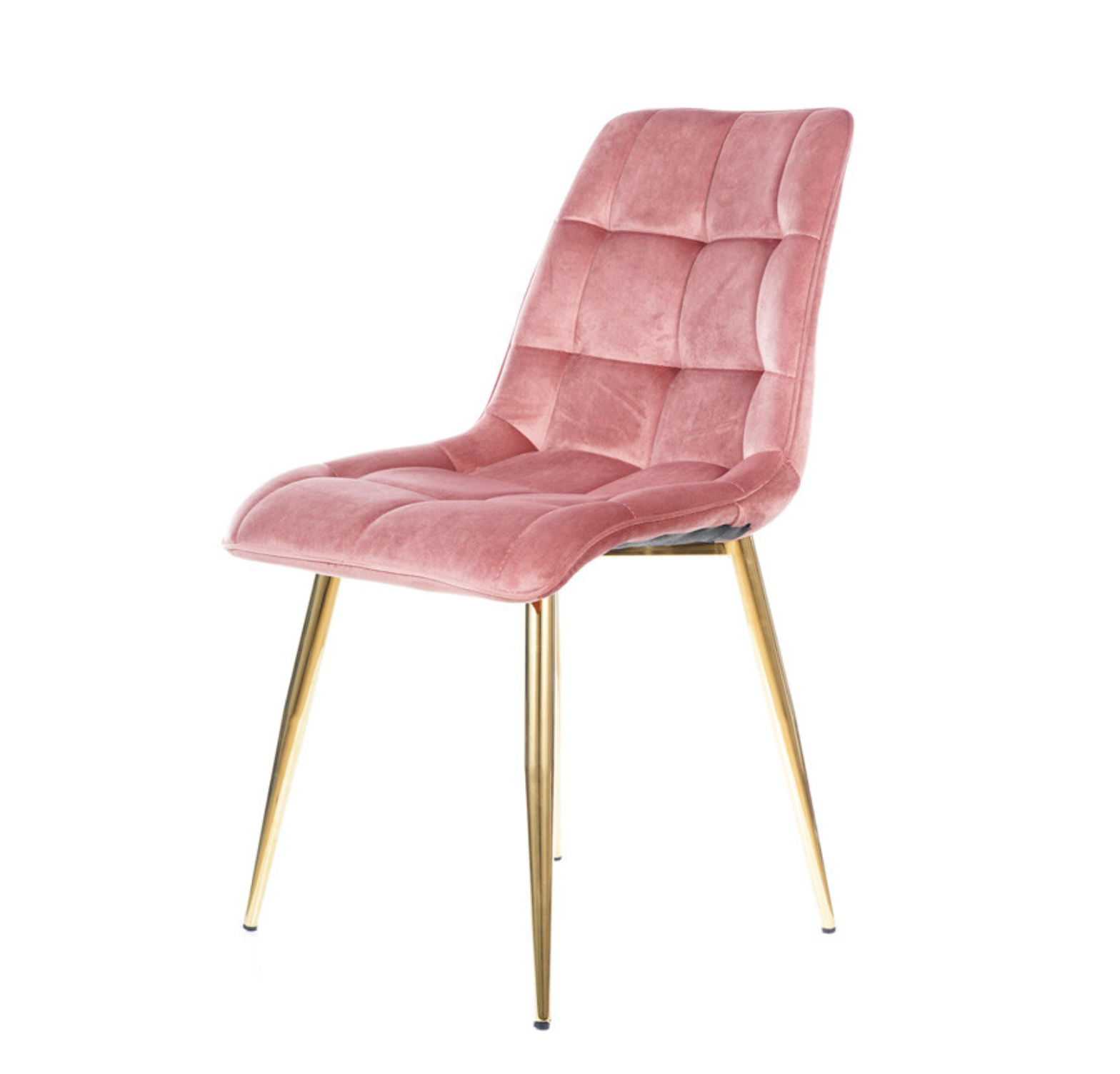 Chic Gold velvet krēsls antīki rozā