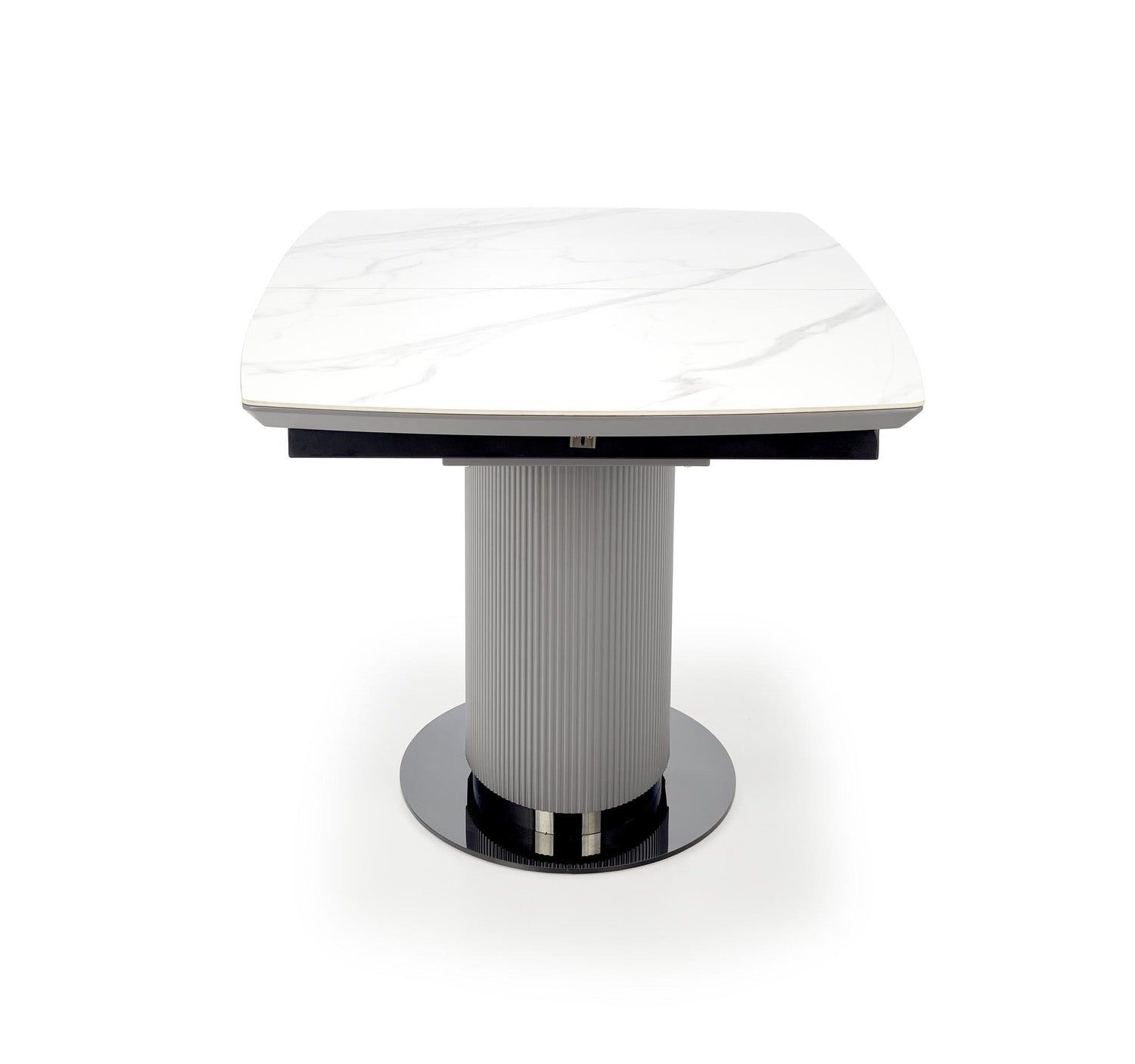 DAN izvēršams galds, baltais marmors / pelēks / gaiši pelēks / melns