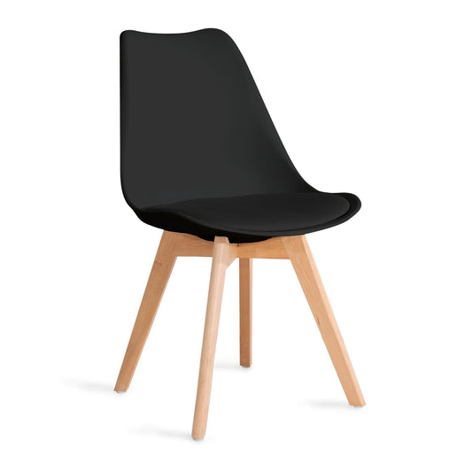FISCO krēsls, plastmasa, melns 49x41x84 cm