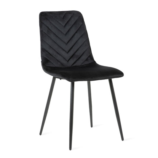 GUNHILD melns velūra krēsls 44x57x88 cm