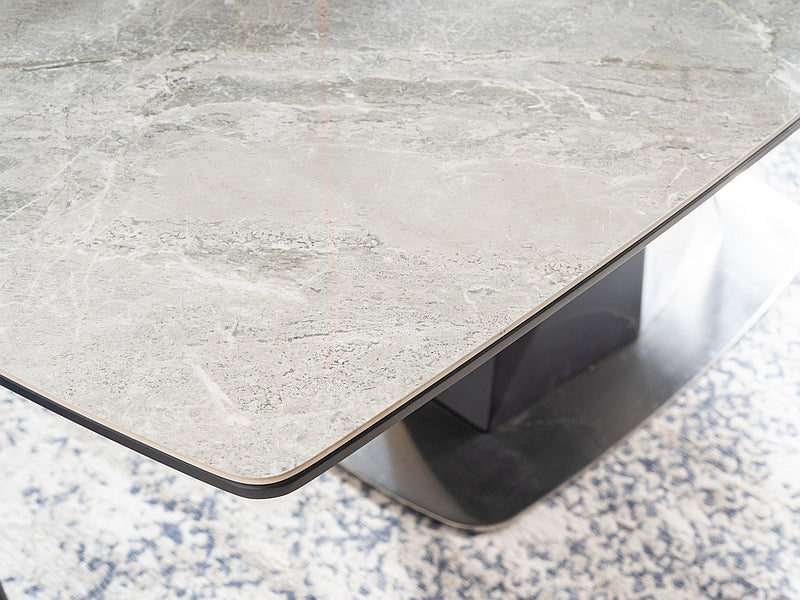 Galds CZ pelēks marmors, 90x160-210 cm