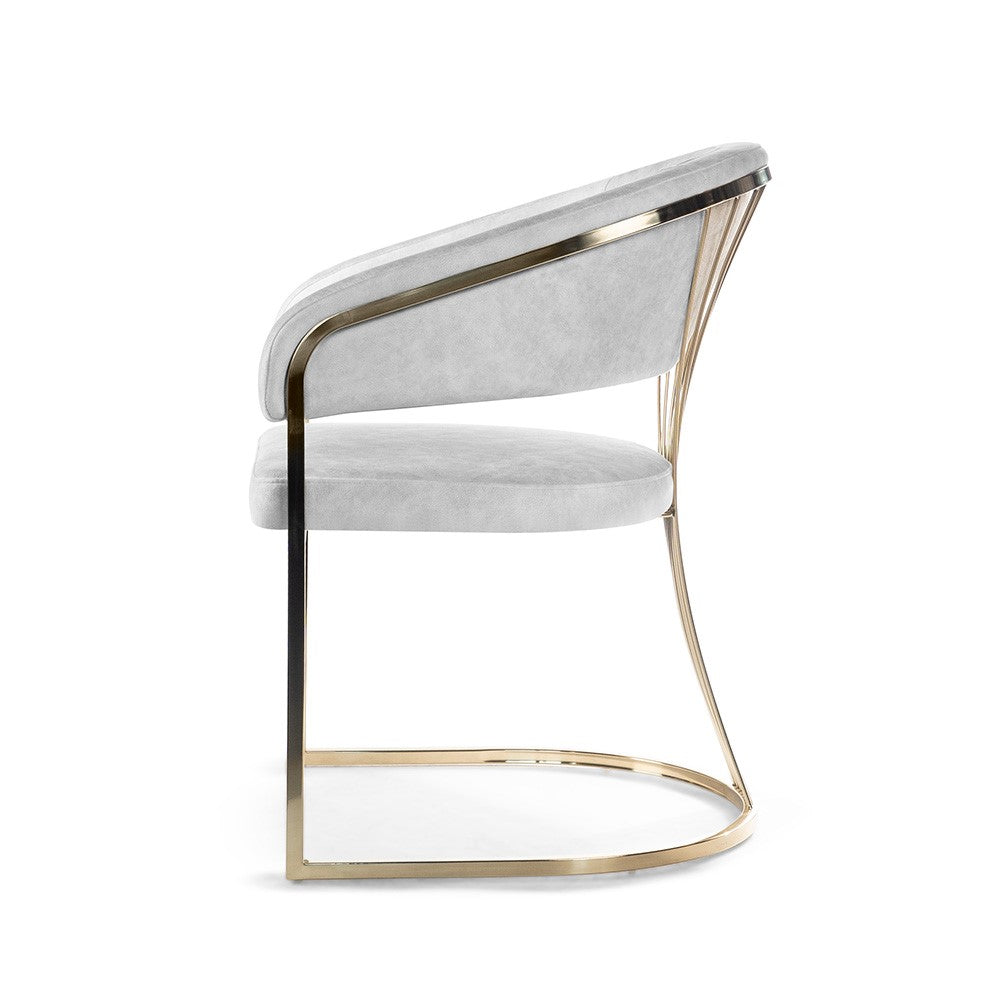 Krēsls ML 61/63/86 pelēks/zelts