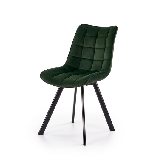 LJ krēsla kājas - melnas, sēdeklis - tumši zaļs 46/61/84/48 cm
