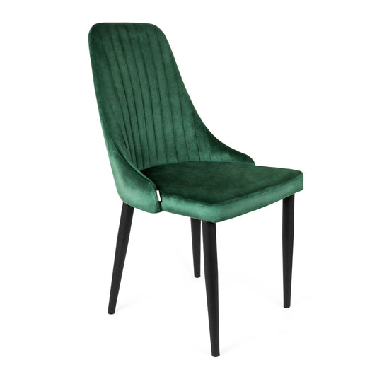 LOUIS zaļš samta krēsls 45x45x90 cm