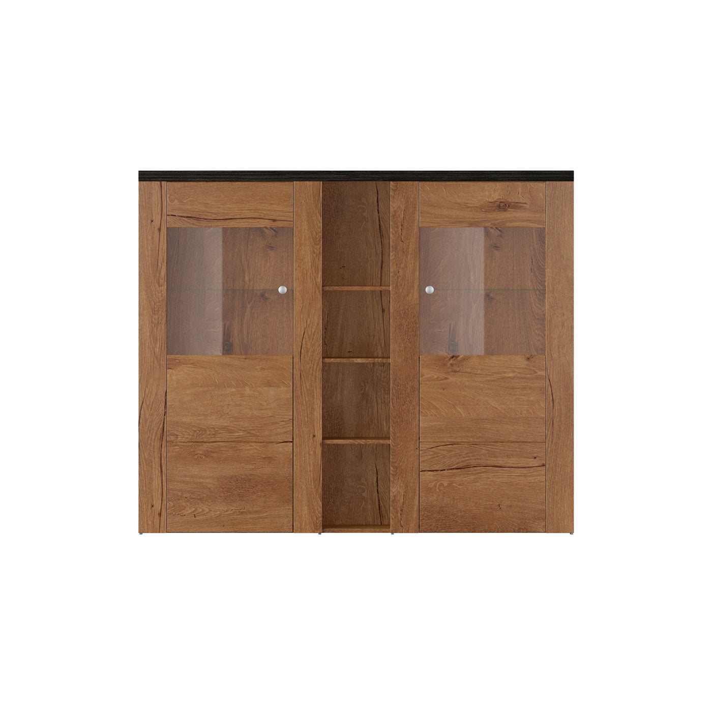 Kumode Laroš 155/130/37 cm Lefkas ozols/pieskārienkoks - N1 Home