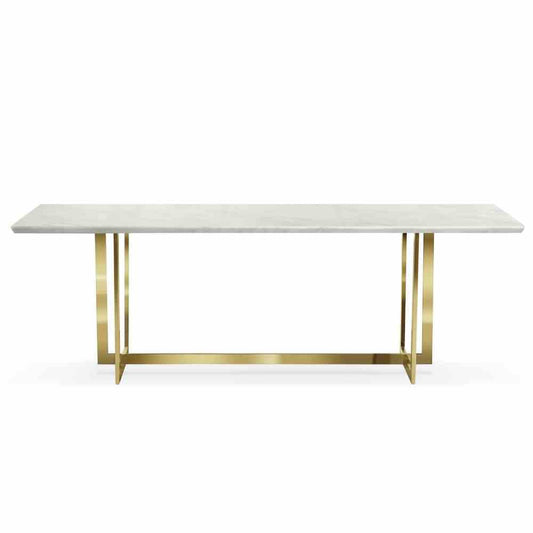 MARBLE galds 180x90 balts marmors / zelta kāja