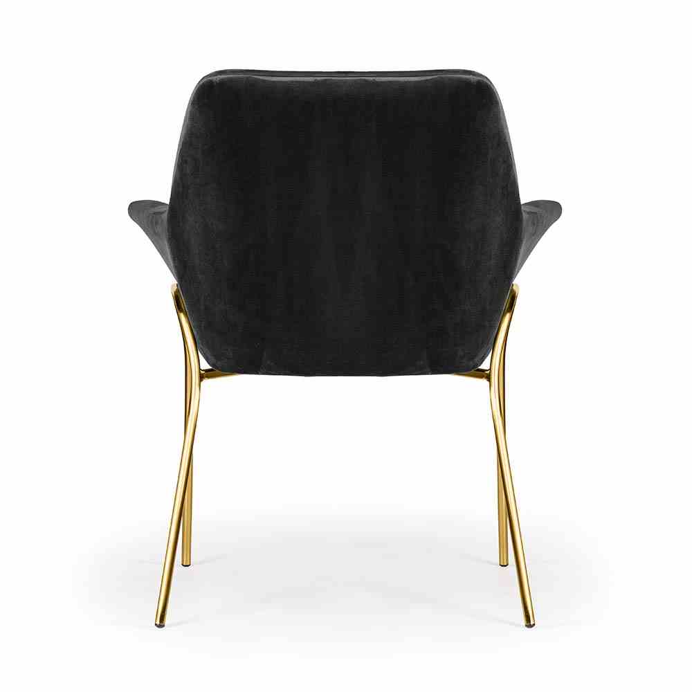 MARGOT krēsls melns / zelta kāja